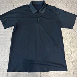 Men’s Lululemon Metal Vent Tech 1.0 Slim Short Sleeve Polo Short XL True Navy